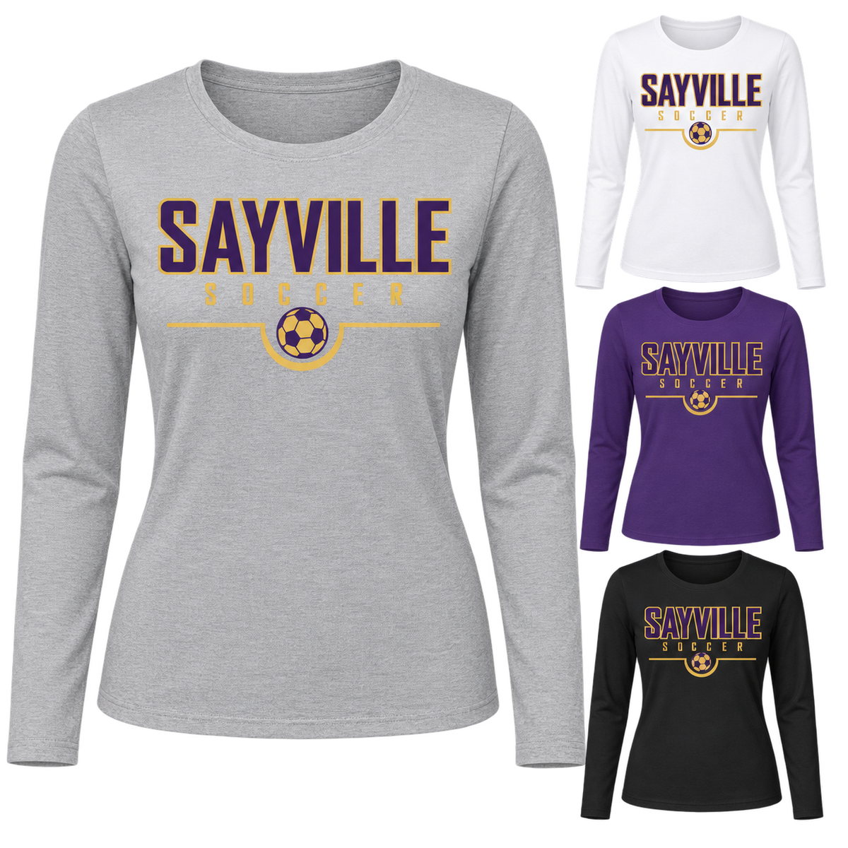 Sayville Soccer Women's Signature Long Sleeve — available color views
