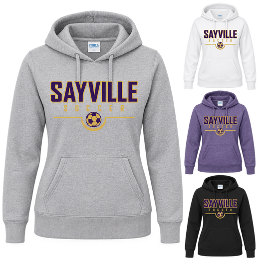 Sayville Soccer Women's Sideline Pullover Hoodie — available color views