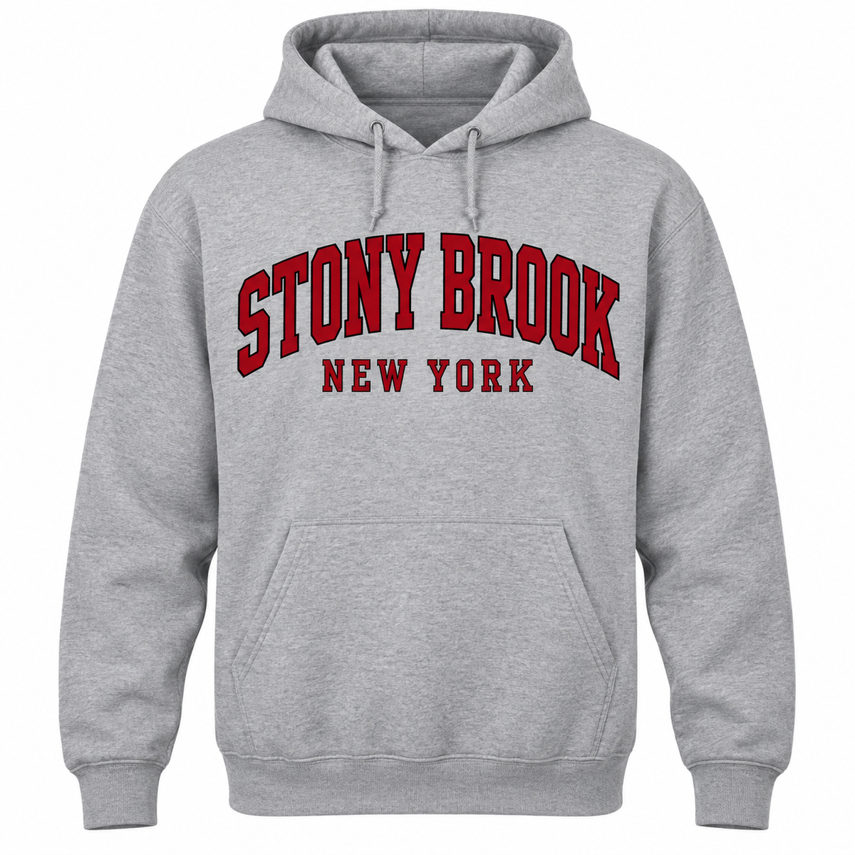 Stony Brook Collegiate Arch Pullover Hoodie in heather gray