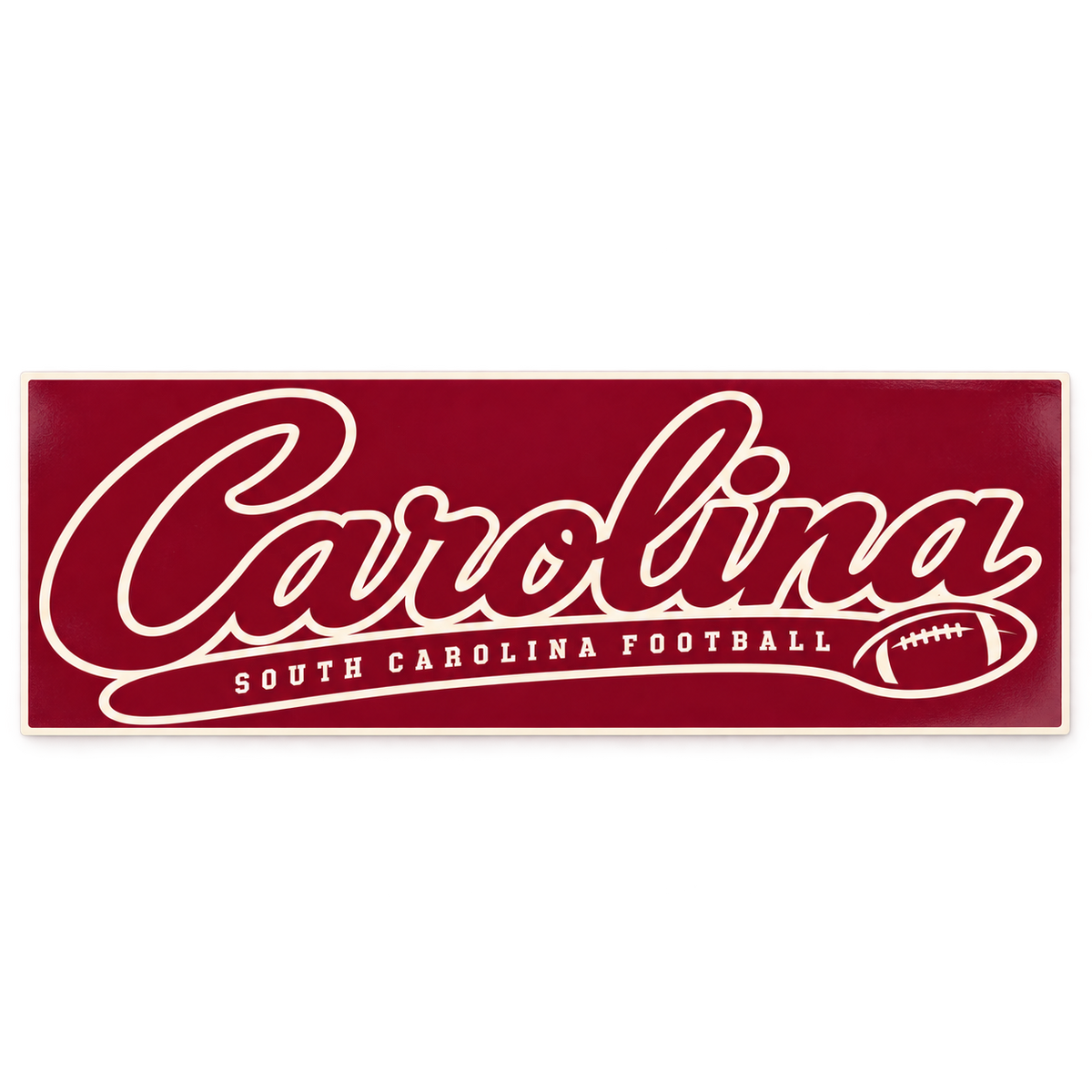 South Carolina Saturday Script Bumper Sticker — Team Colors