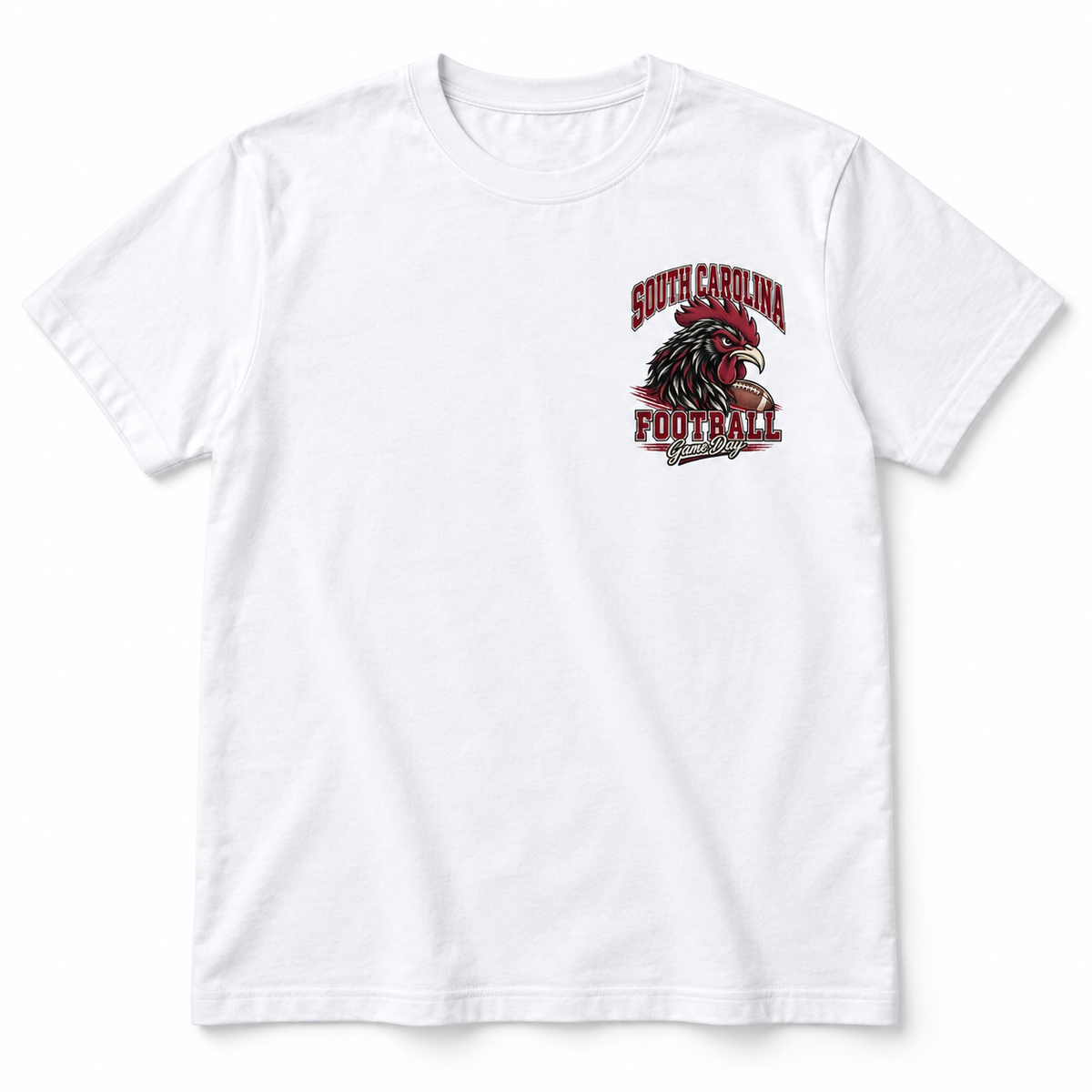South Carolina Left-Chest Mascot T-Shirt in White
