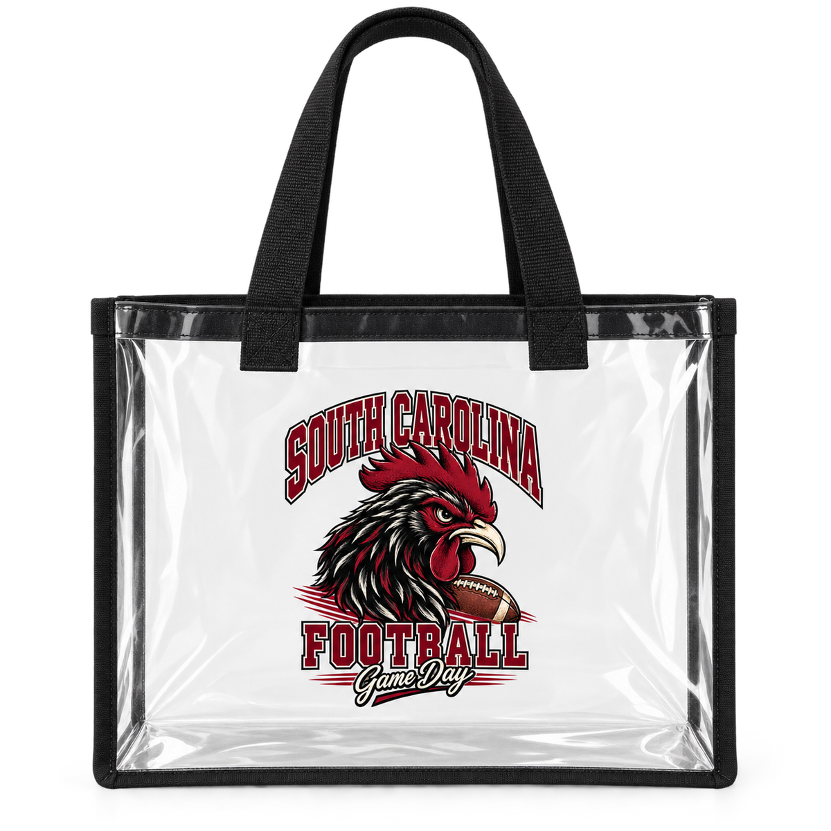 South Carolina Game Day Clear Tote — Clear / Black