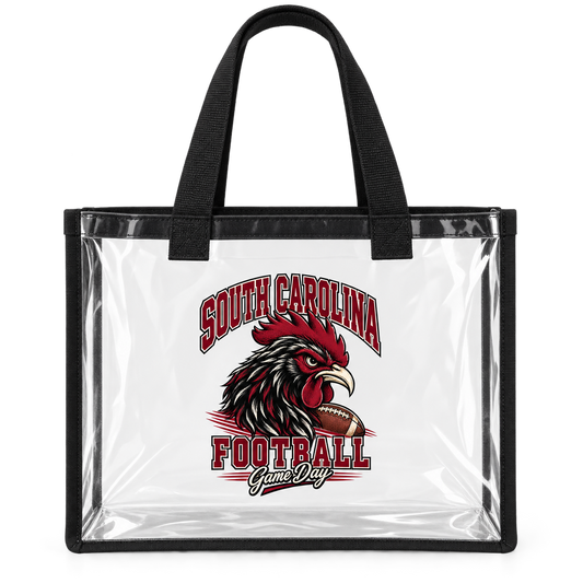 South Carolina Game Day Clear Tote — Clear / Black
