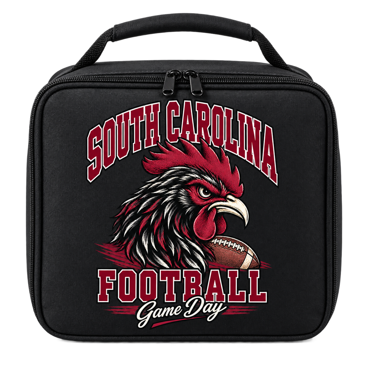 South Carolina Mascot Insulated Lunch Bag — Black