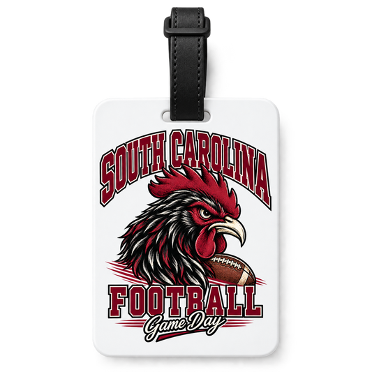 South Carolina Mascot Backpack & Luggage Tag — White