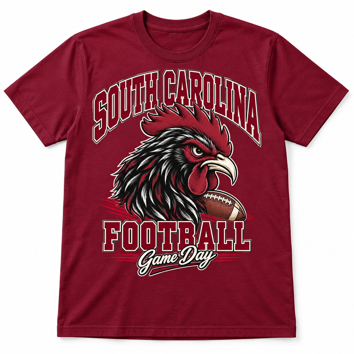 South Carolina Mascot Game Day T-Shirt in Garnet