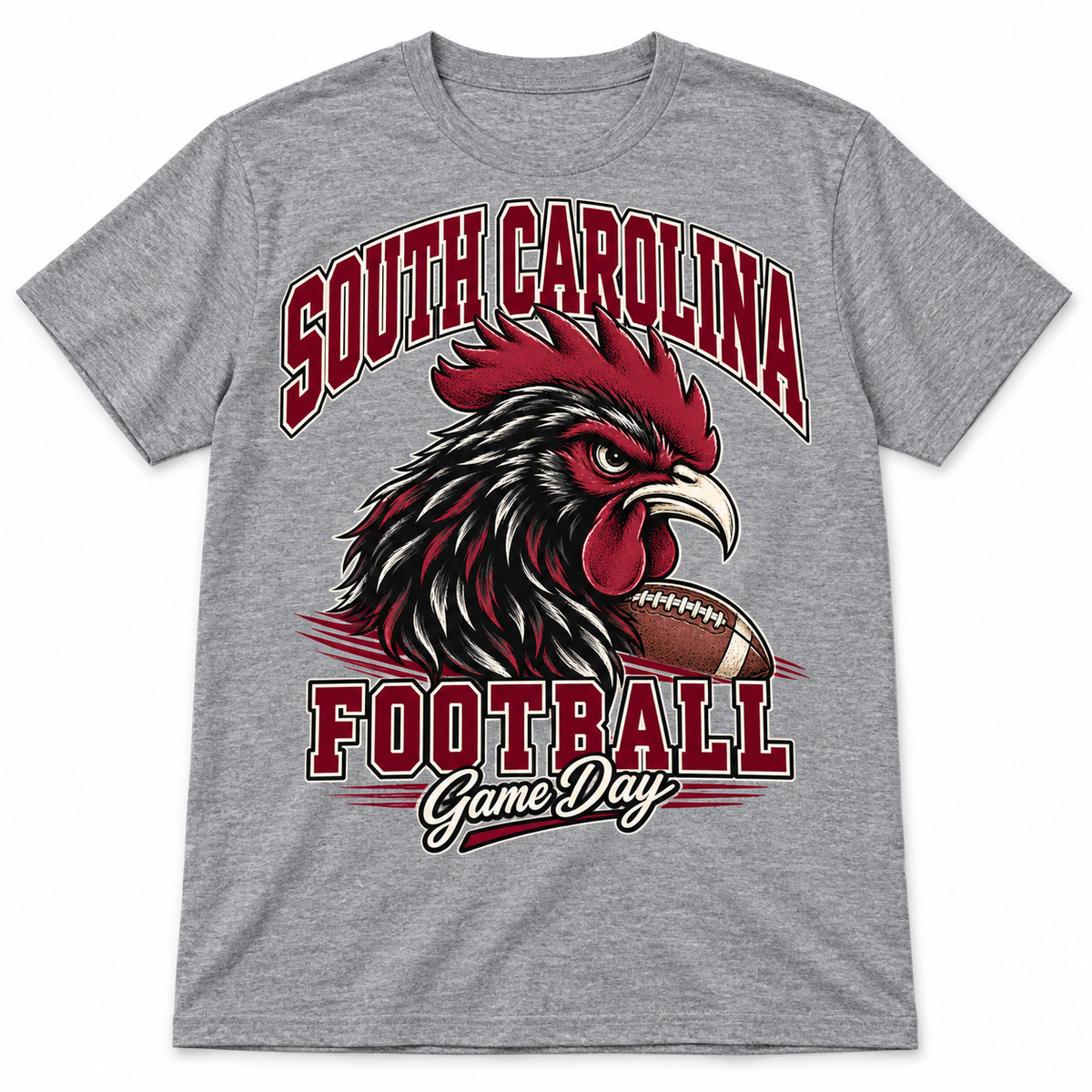 South Carolina Mascot Game Day T-Shirt in Heather Gray
