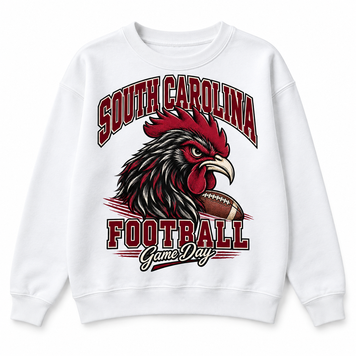 South Carolina Women's Mascot Crewneck Sweatshirt in White