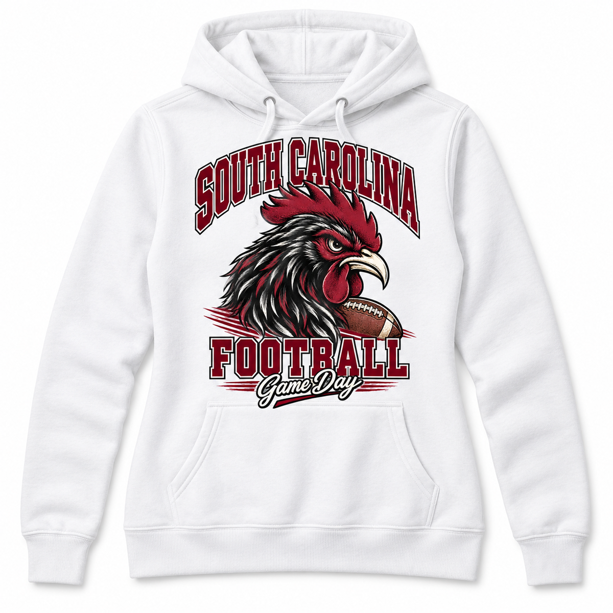South Carolina Women's Mascot Pullover Hoodie in White
