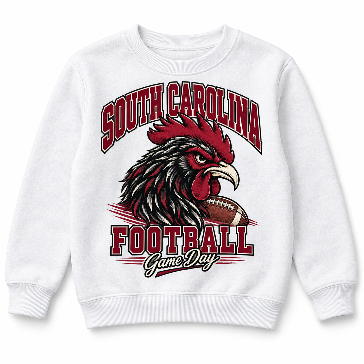 South Carolina Youth Varsity Mascot Crewneck in White