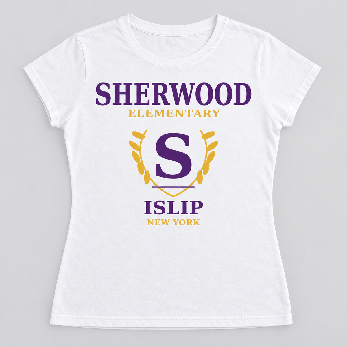 White Sherwood Elementary Heritage S Women's Crewneck Tee