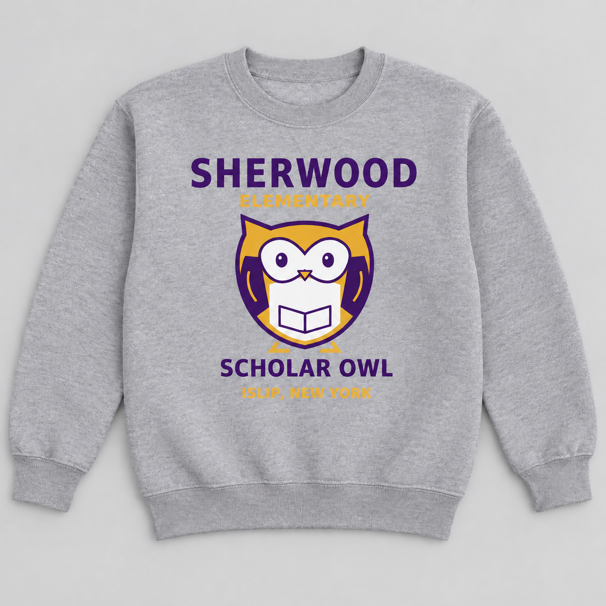 Sport Grey Sherwood Elementary Scholar Owl Youth Crewneck Sweatshirt