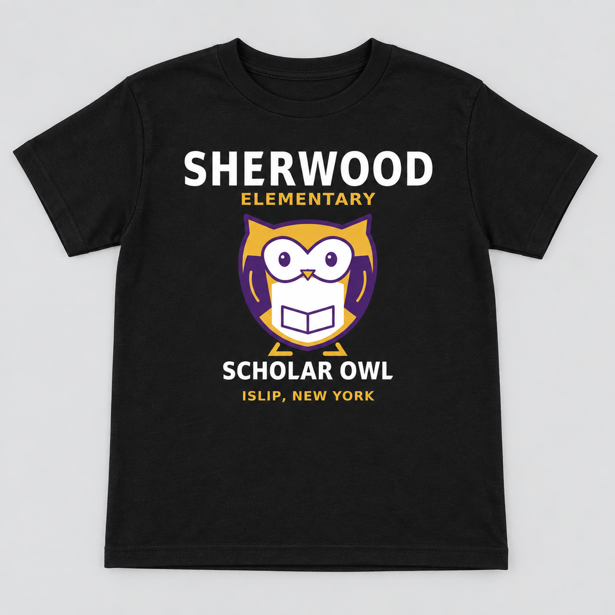Black Sherwood Elementary Scholar Owl Youth Tee