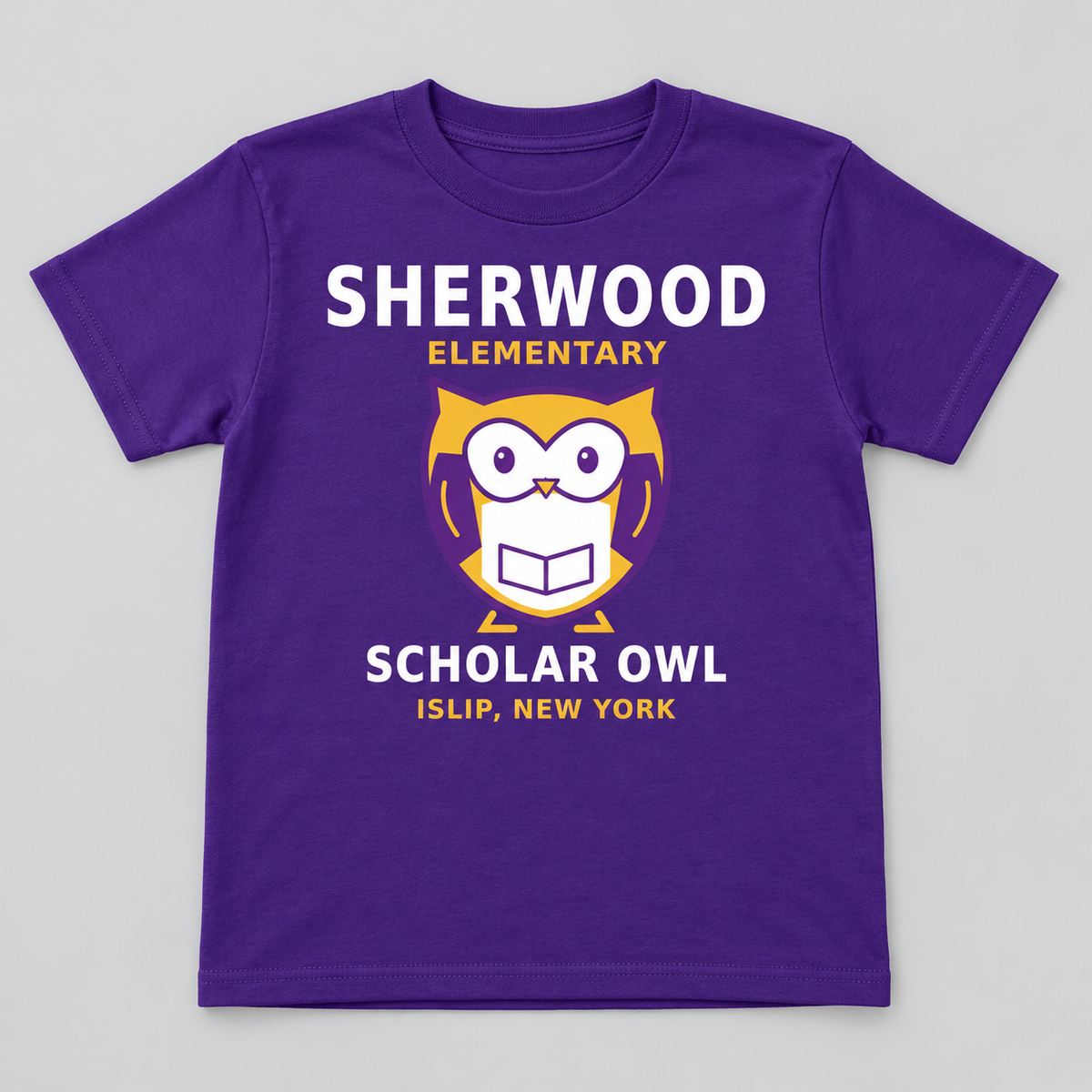 Purple Sherwood Elementary Scholar Owl Youth Tee