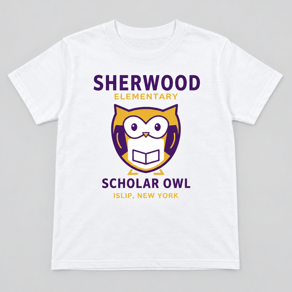 White Sherwood Elementary Scholar Owl Youth Tee