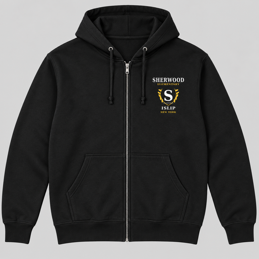 Black Sherwood Elementary Heritage S Adult Zip Hoodie