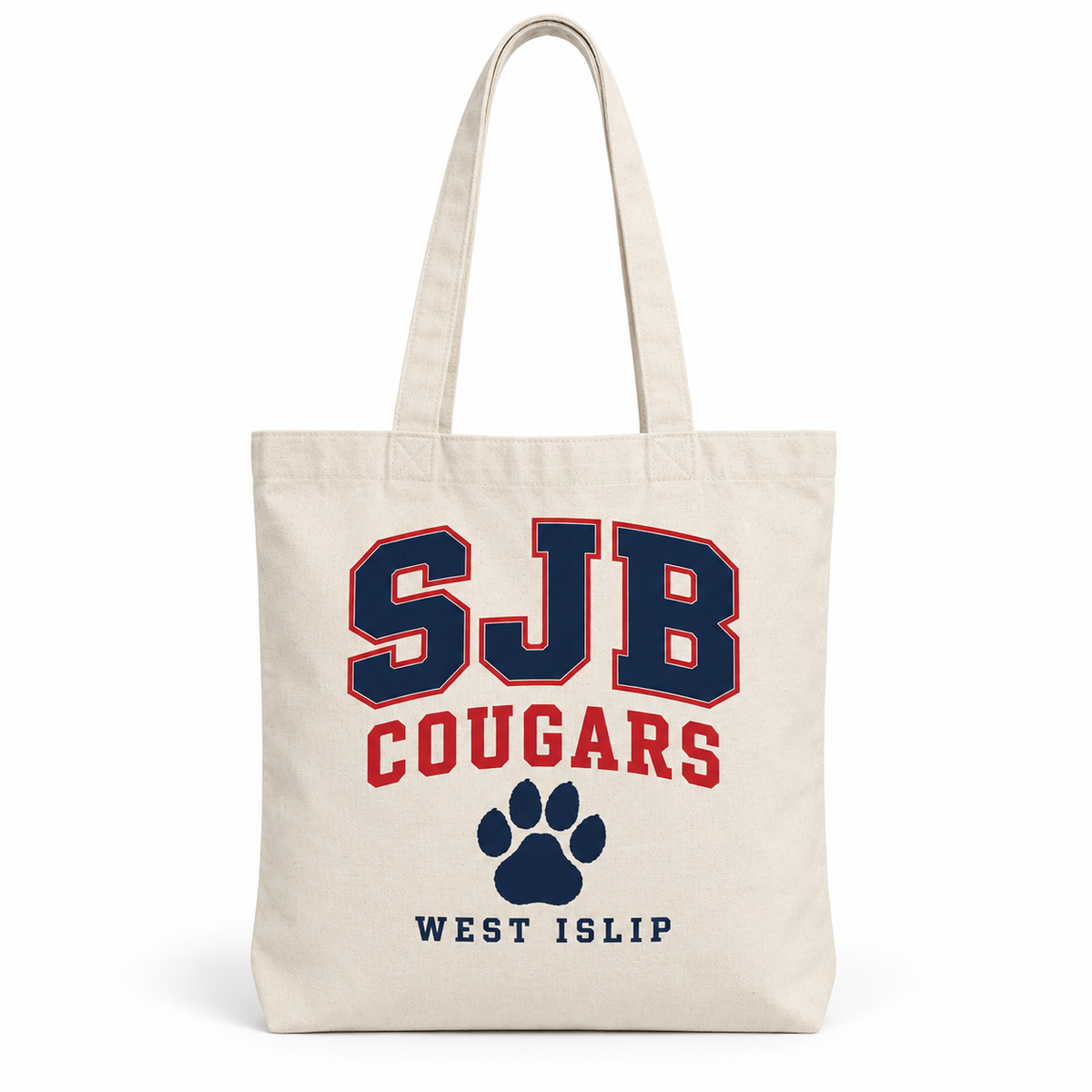 St John the Baptist Cougars Collegiate Tote Bag in Natural