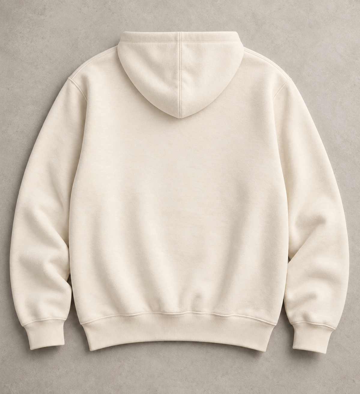 Plain back of Bone varsity pullover hoodie