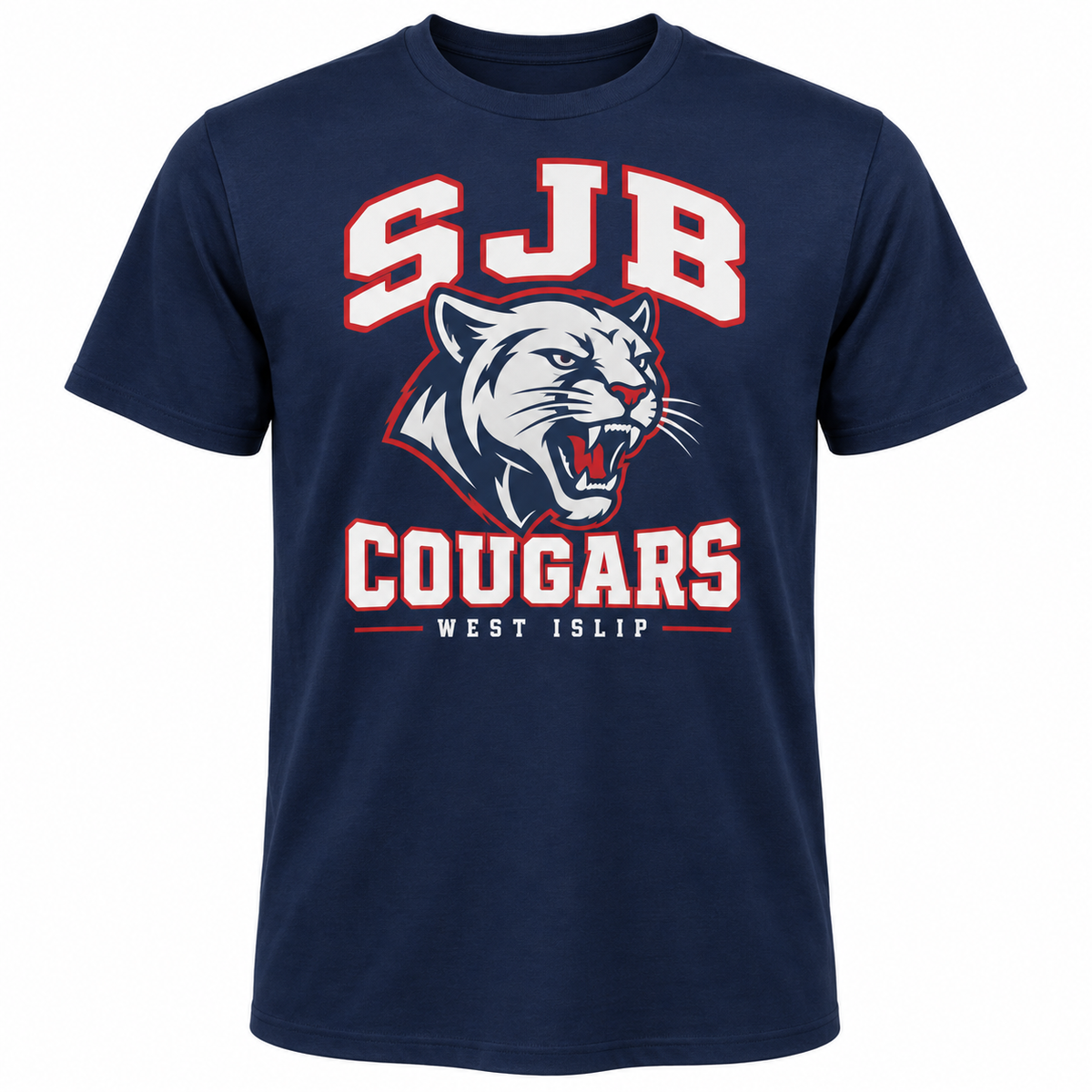 St John the Baptist Cougars Varsity Mascot Tee in Navy