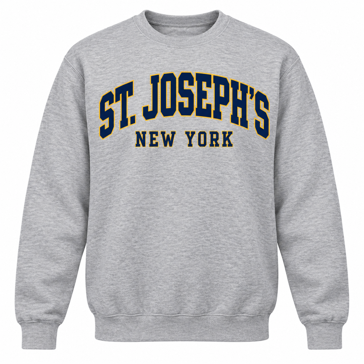St. Joseph's New York Collegiate Arch Crewneck Sweatshirt in heather gray