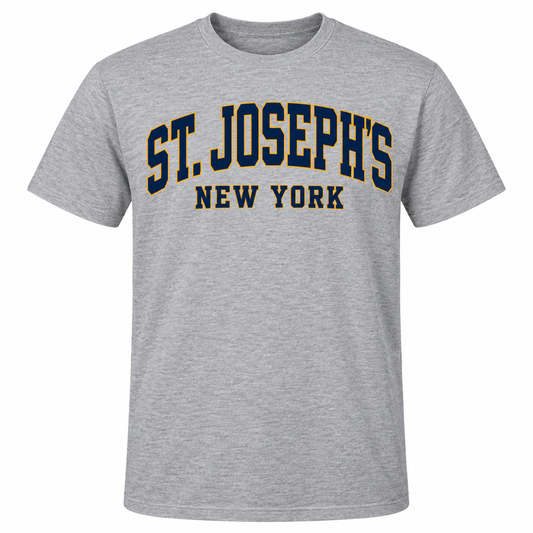 St. Joseph's New York Collegiate Arch T-Shirt in heather gray