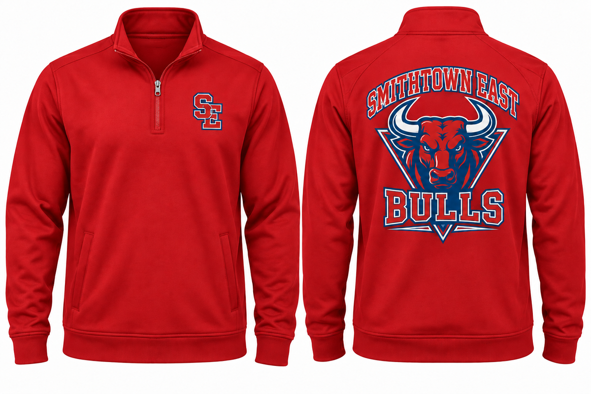 Smithtown East Varsity Quarter-Zip in Red
