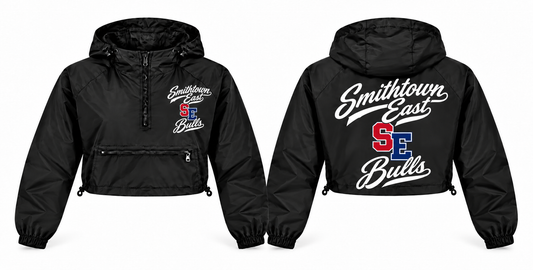 Smithtown East Bulls windbreaker front and back