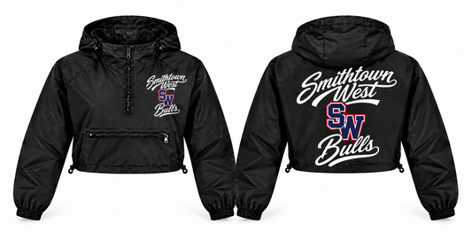 Smithtown West Bulls windbreaker front and back