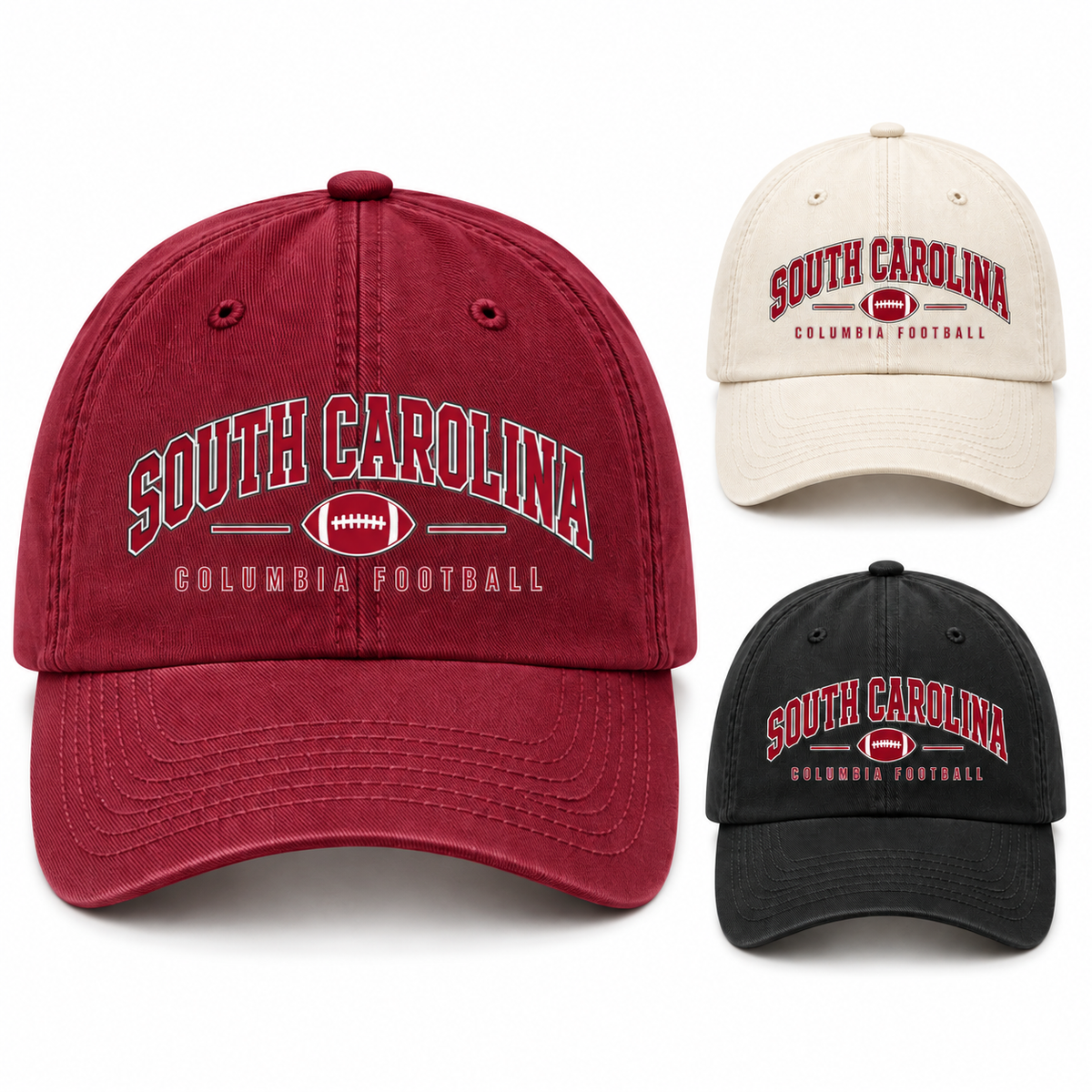 South Carolina Heritage Arch Adjustable Cap — left hero, stacked color variants