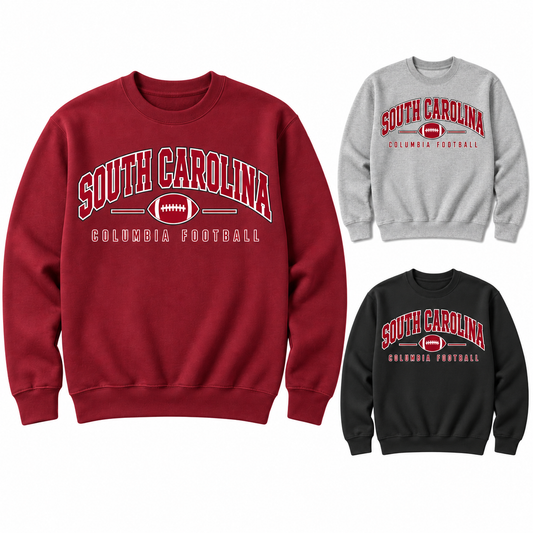 South Carolina Heritage Arch Crewneck Sweatshirt — left hero, stacked color variants