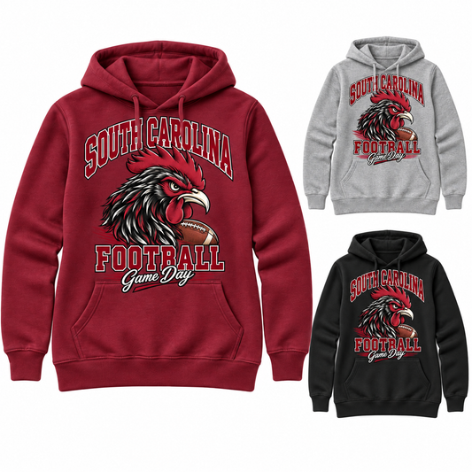 South Carolina Women's Mascot Pullover Hoodie — left hero, stacked color variants