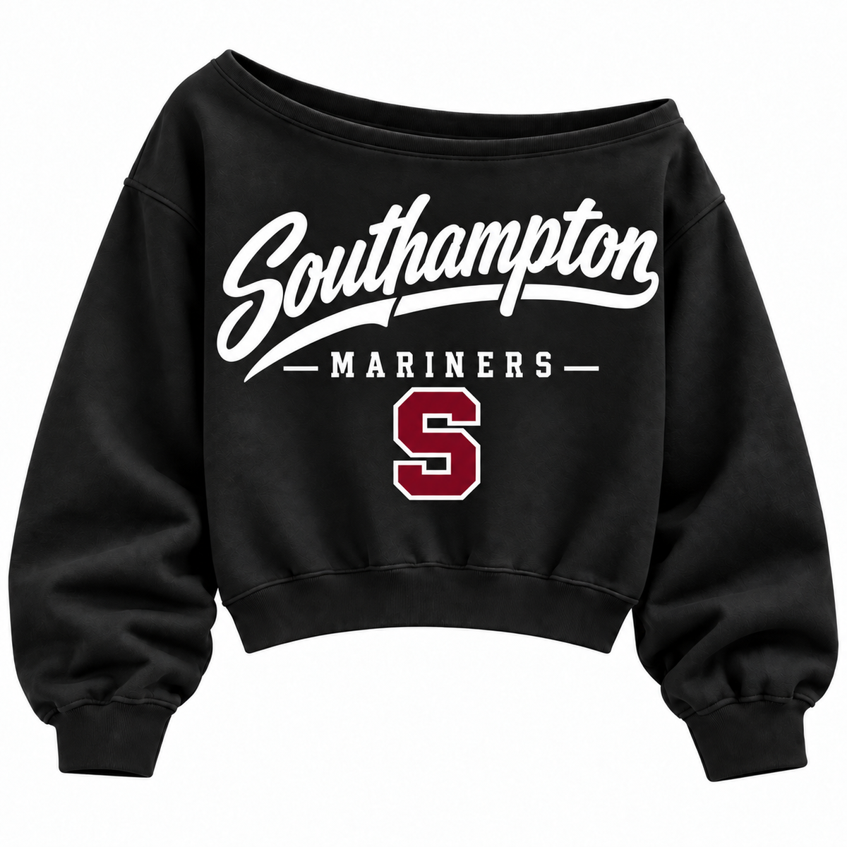 Southampton Mariners off-shoulder sweatshirt in black