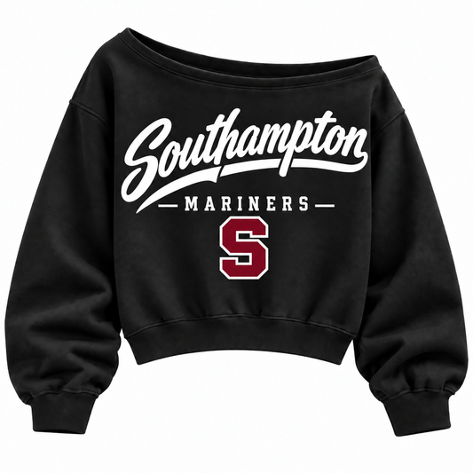 Southampton Mariners off-shoulder sweatshirt in black