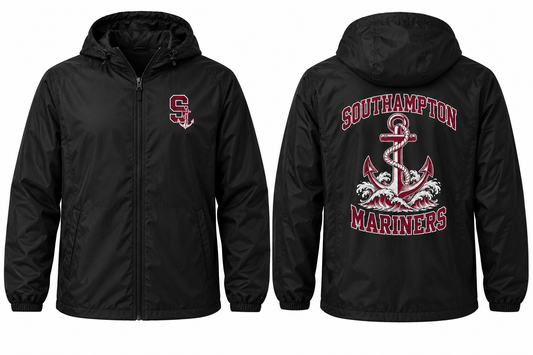 Southampton Mariners Varsity Windbreaker — Black front and back