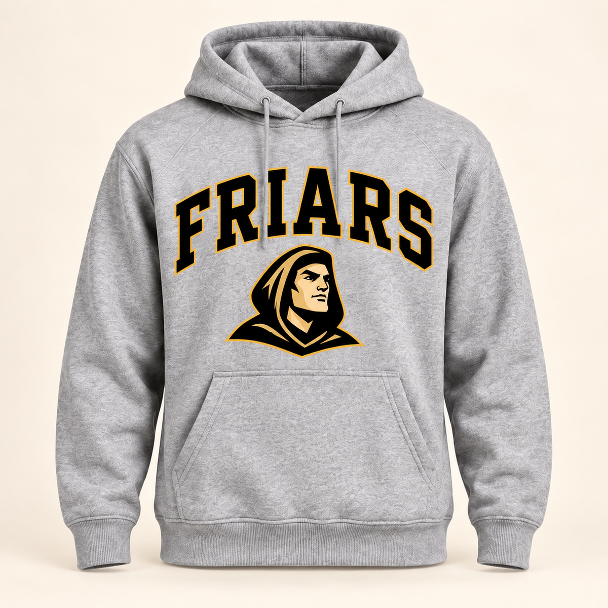 St. Anthony's Collegiate Friars Pullover Hoodie in Sport Gray — front view, independent Friars fan gear by 47 Swag Co