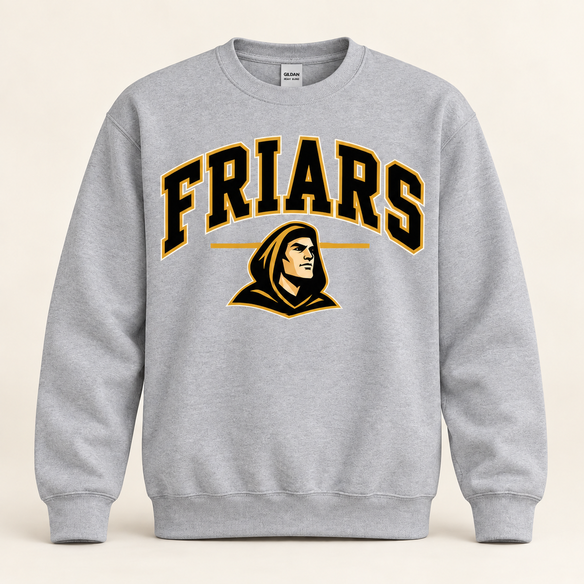 St. Anthony's Collegiate Friars Crewneck Sweatshirt in Sport Gray — front view