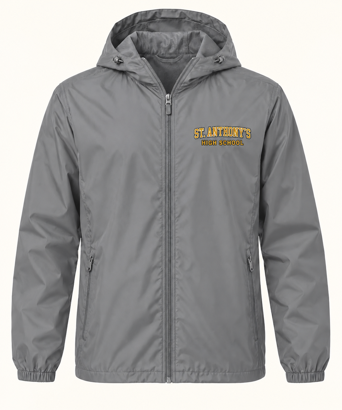 St. Anthony's High School Classic Windbreaker in Gray — collegiate lettering