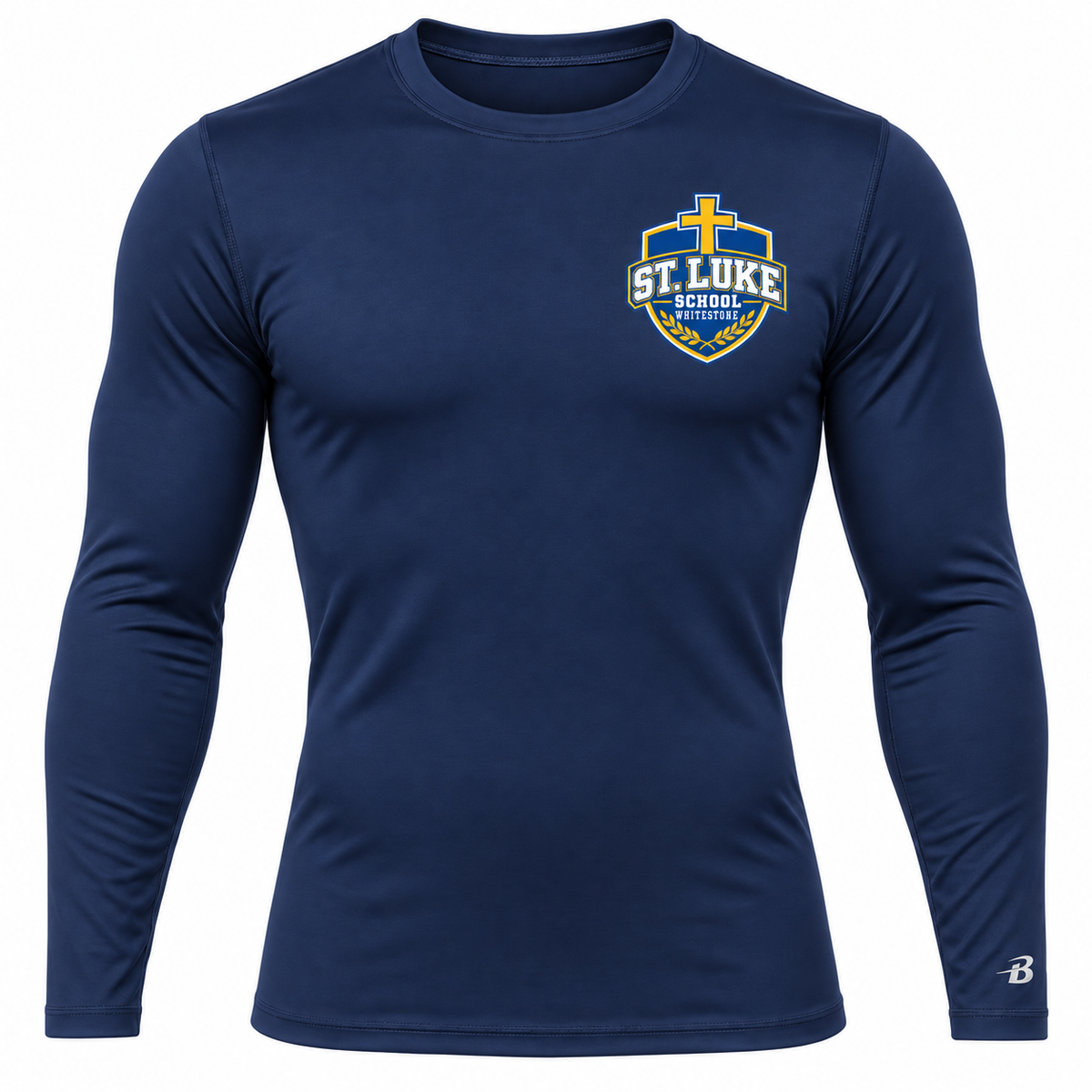 St. Luke School Adult Compression Long Sleeve in Navy