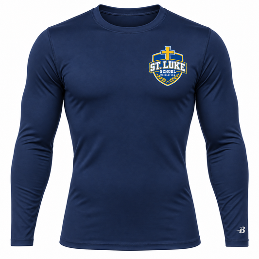 St. Luke School Adult Compression Long Sleeve in Navy