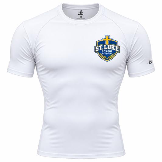 St. Luke School Adult Compression T-Shirt in White