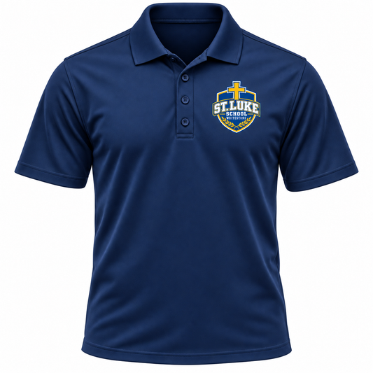 St. Luke School Adult Performance Polo in Sport Dark Navy