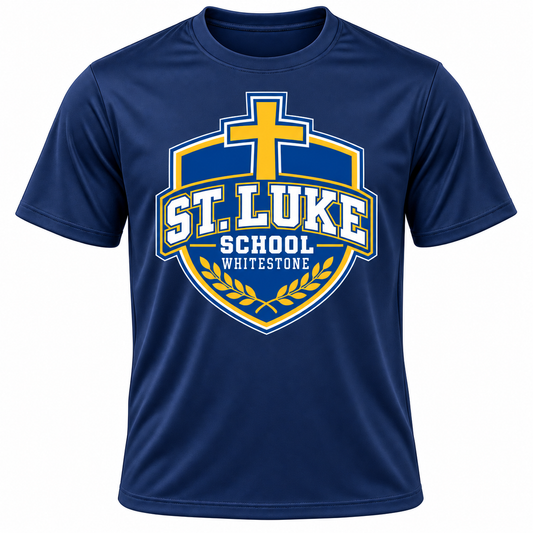 St. Luke School Adult Performance T-Shirt in Sport Dark Navy