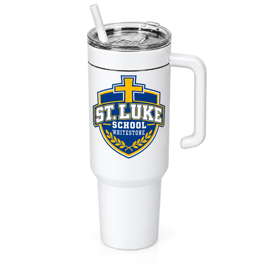 St. Luke School 40oz MakerTwist Handled Tumbler in White
