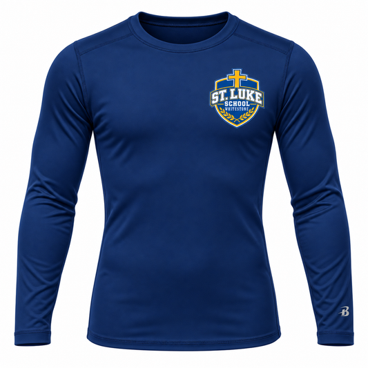 St. Luke School Youth Compression Long Sleeve in Navy