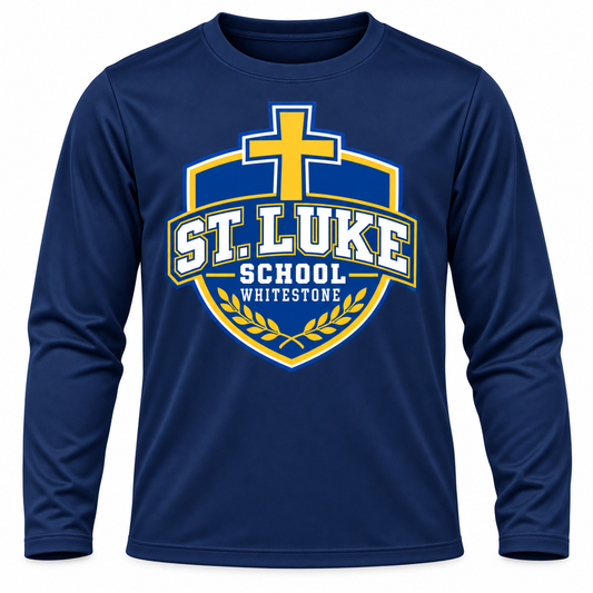 St. Luke School Youth Performance Long Sleeve in Sport Dark Navy