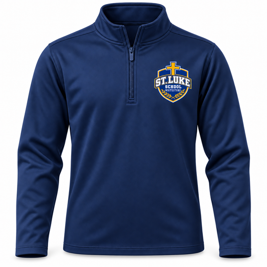 St. Luke School Youth Performance Quarter-Zip in Sport Dark Navy