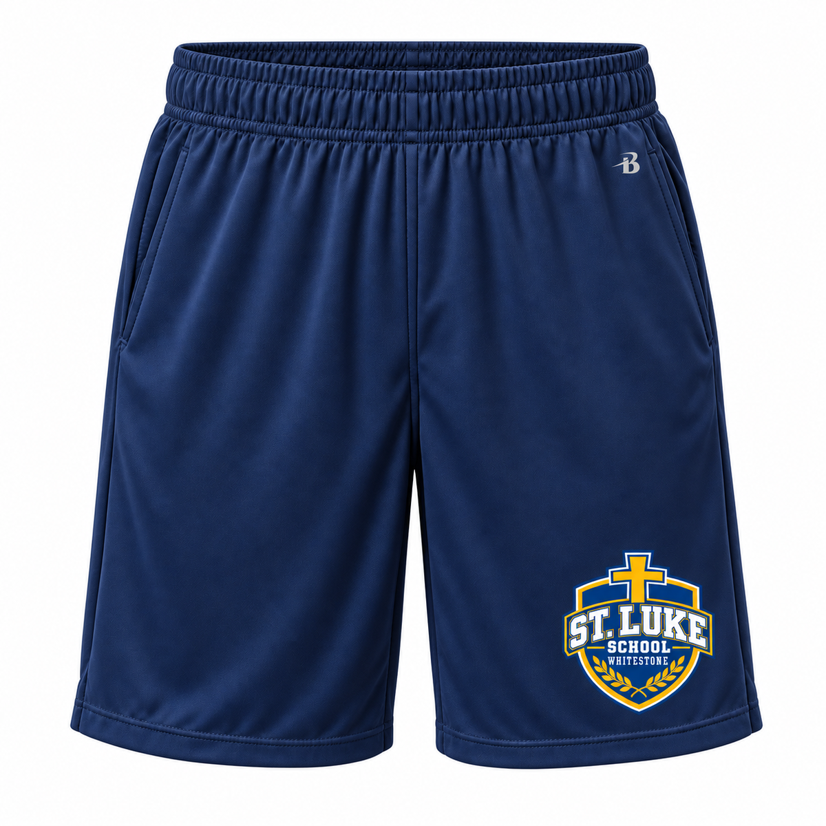 St. Luke School Youth Basketball Training Shorts in Navy