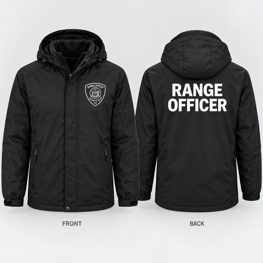 Town of Islip Range Officer Holloway Cold Secure Fleece-Lined Jacket - Black front and back