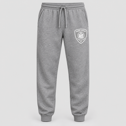 Town of Islip Range Officer Pocket Sweatpants - Heather Gray shield design