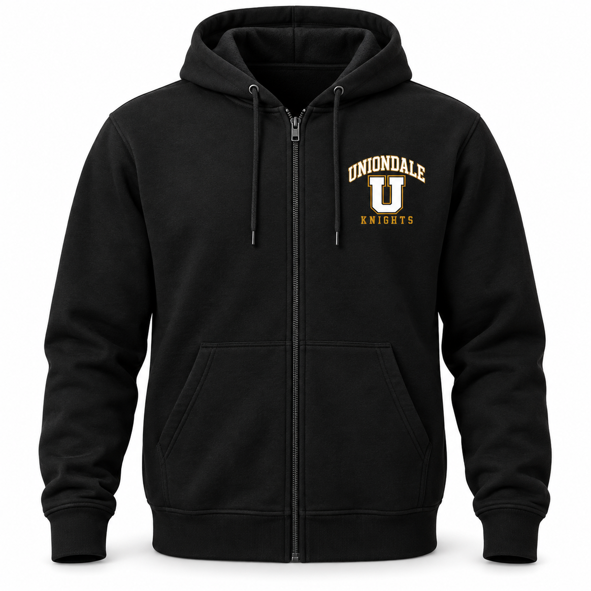 Uniondale Knights Monogram Full-Zip Hoodie in Black